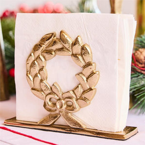 Gold Wreath Napkin Holder