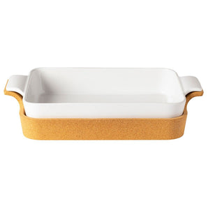 White Ensemble Rectangle Cork Baker