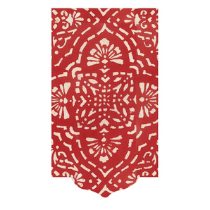 Annika Red Die Cut Guest Towel