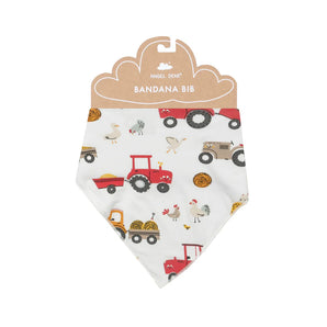 Angel Deer Happy Tractors Bandana Bib