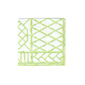 Bamboo Screen Moss Green Paper Linen Luncheon Napkins