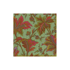 Paisley Leaves Sage Cocktail Napkin