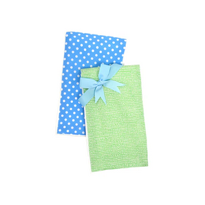 Blue/Green 2 Burp Cloth Set