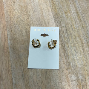 Clear Hugger Earrings