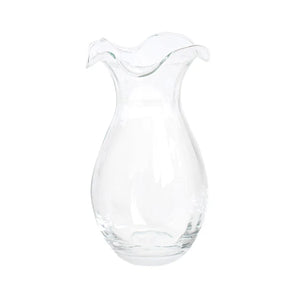 Vietri Hibiscus Clear Fluted Small Vase
