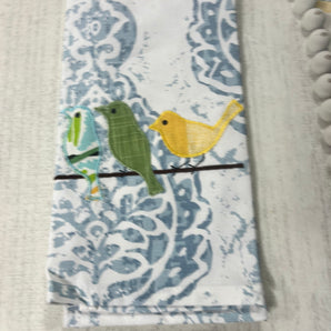 Three Bird Appliqué Hand Towel