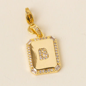 Gold Initial Jewelry Charm