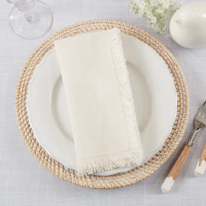 Ivory Fringe Napkin