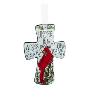 Under His Wings Red Bird Cross