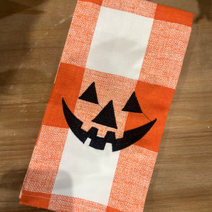 Orange Plaid Jack-O-Lantern