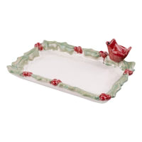 Cardinal Holly Trinket Tray