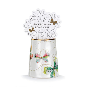 Scattered Butterfly Picked With Love Vase