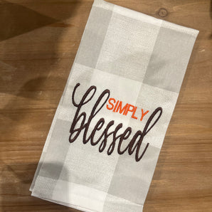 Simply Blessed Plaid Towel