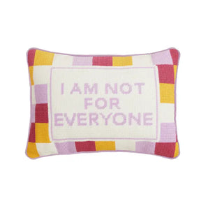 Purple Checkered 'Everyone' Pillow