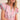 Sweet Pink Contrast Blanket Triangle Stitch Ruffled Top