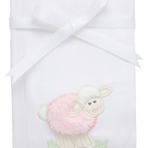 Pink Lamp Applique Burp