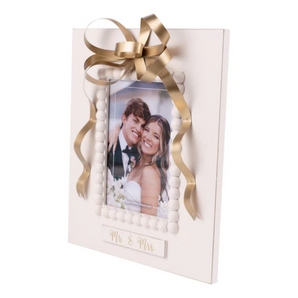 Mr. & Mrs. Gold Bow Frame