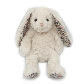 Mon Ami Faith Cream Floral Bunny Plush