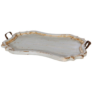32" Distressed Blue Tray