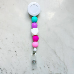 Silicone Bead Badge Reel