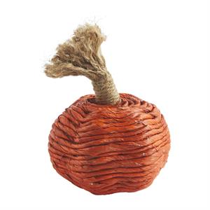 Small Burnt Orange Corn Husk Rope Pumpkin