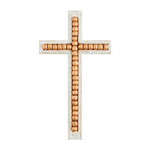 Gold Beaded Cross Sitter