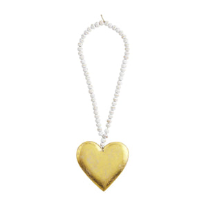 Gold Beaded Heart