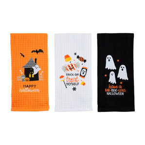 Halloween Waffle Weave Towel