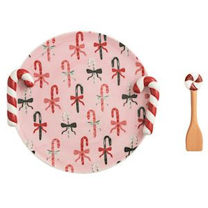 Candy Cane Cookie Plate