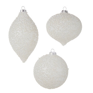 Glass White Pearl Ornament