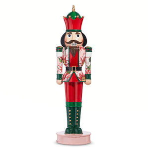 Poinsettia On Stand Nutcracker