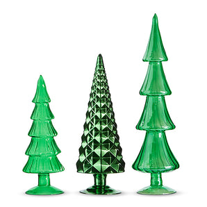 Green Glass Christmas Tree