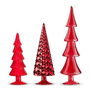 Red Glass Christmas Tree