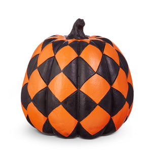 Orange and Black Checkered Pumpkin