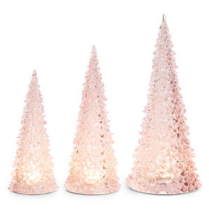 Lighted Pink Crystal Tree