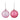 Pink Blown Glass Ball Ornament