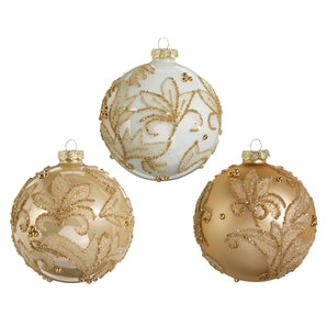 Gold Embellished Ball Ornament