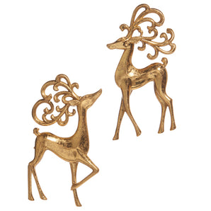 Gold Ornate Deer Ornament