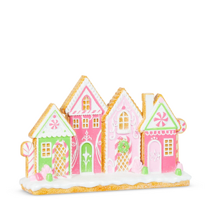 16" Horizontal Bright GIngerbread House