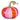10" Pink & Orange Stripe Pumpkin