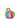 6" Multi Color Stripe Pumpkin