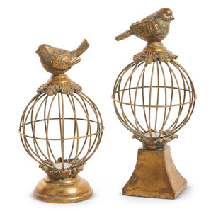 Antique Gold Birdcage Finial