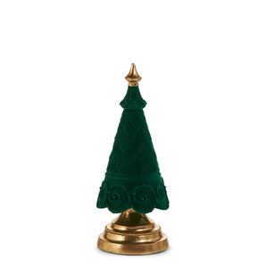 12" Green Flocked Tree