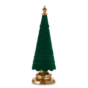 16" Green Flocked Tree