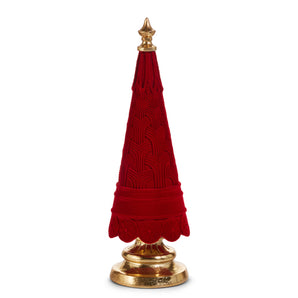 16" Red Flocked Tree