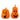 Orange Ceramic Jack O Lantern