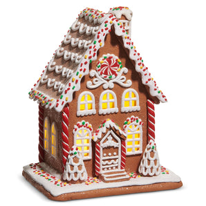 9" Lighted Sprinkle Gingerbread House