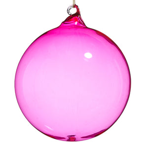 Pink Sheer Glass Ornament