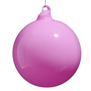 Pink Opaque Glass Ornament