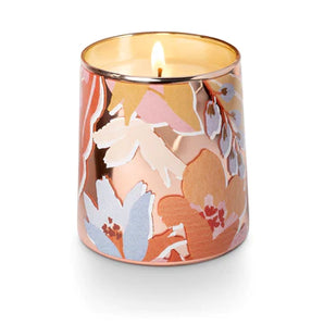 Blood Orange Dahlia Pearl Glass Candle